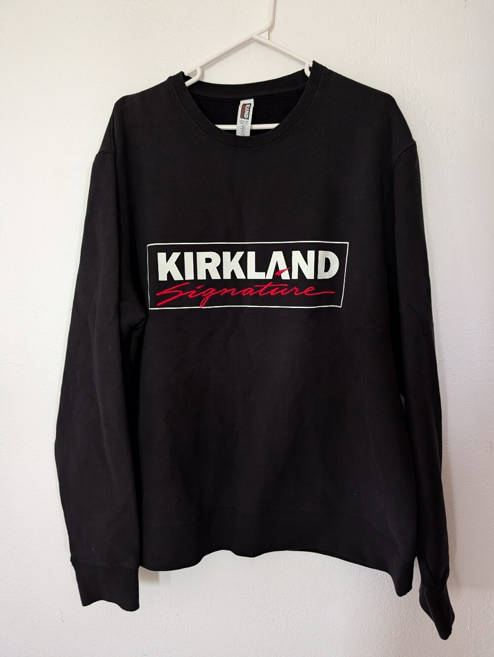 Kirkland Signature Crewneck Sweatshirt Size XL Black Costco Logo Pullover